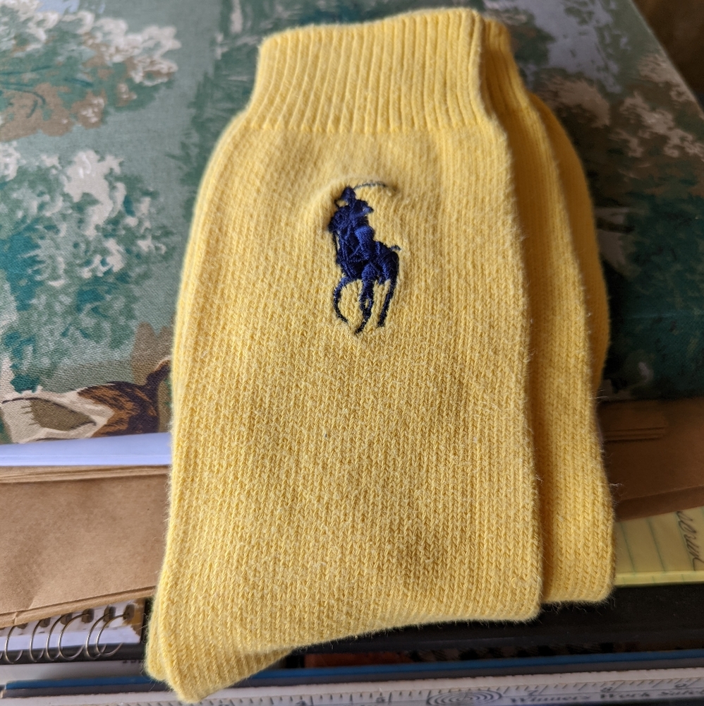 Ralph Lauren Polo Yellow Socks